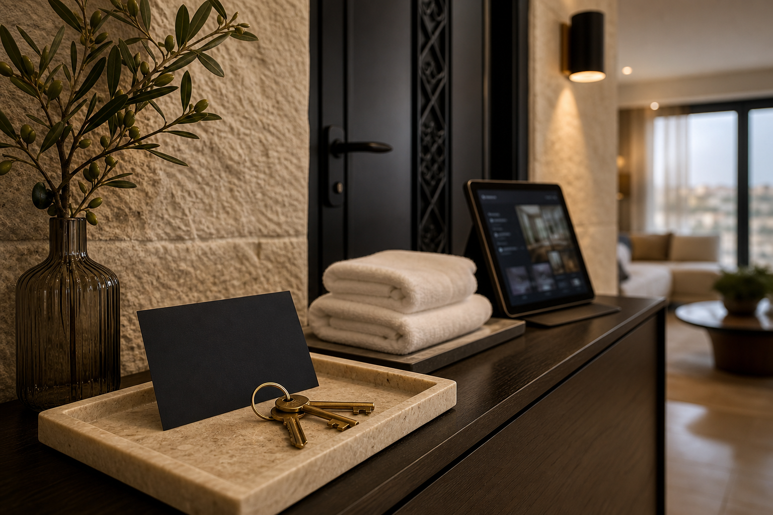 Premium concierge welcome — keys and digital guide, Jerusalem K&Y